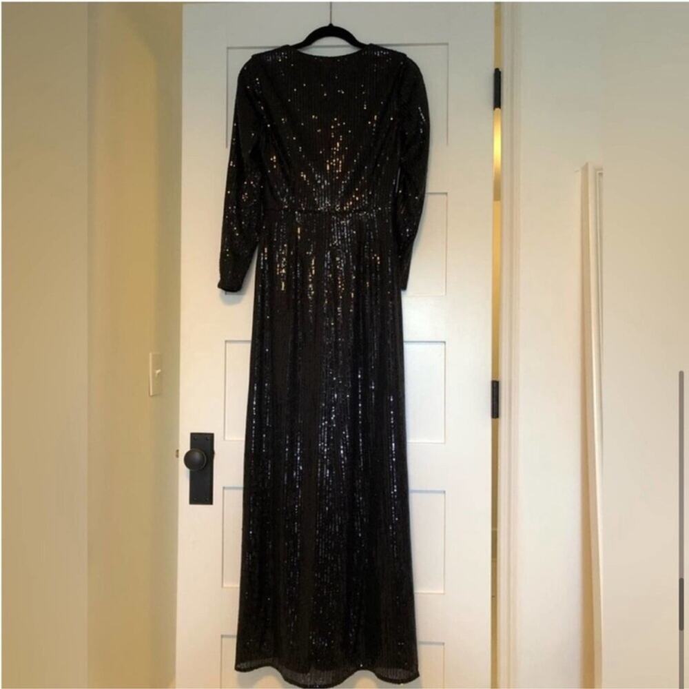 Dress the Population Black Sequin Full Length Gown - Picture 5 of 5